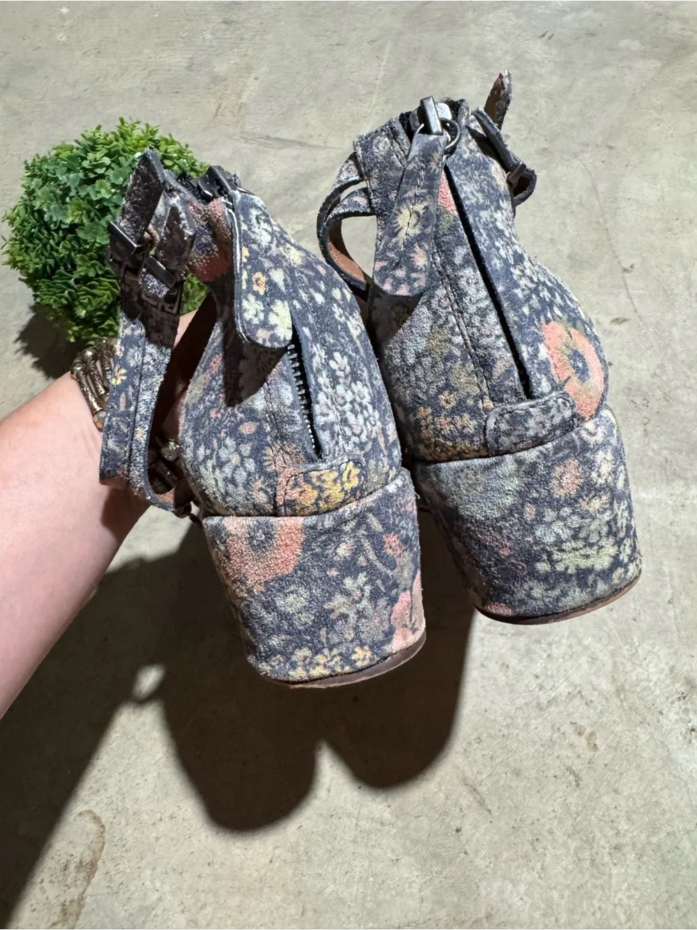 Gee Wawa Daphne Floral Platform Shoes Women Size 7.5 Fairycore Vintage Boho
